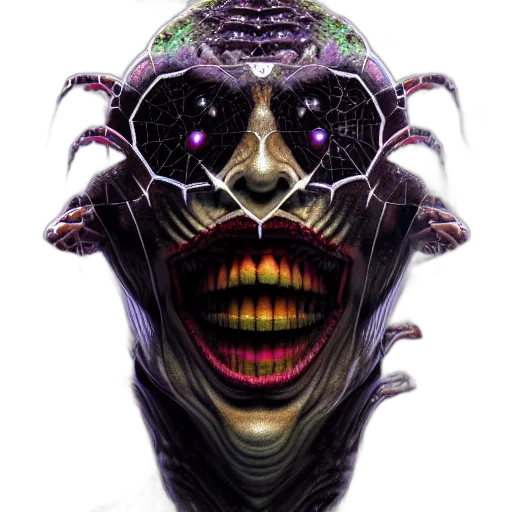 mask, face, creature, robot, concept art, 3d render, photorealistic, cyberpunk transparent PNG cut-out