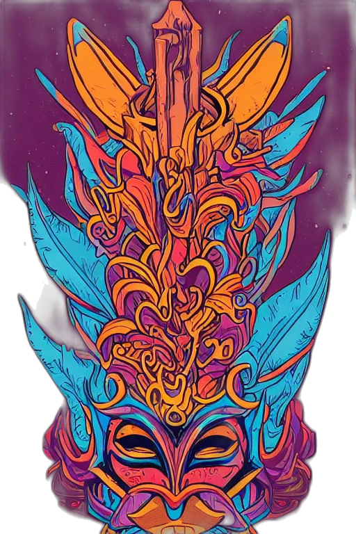 mask, crown, face, dragon transparent PNG cut-out