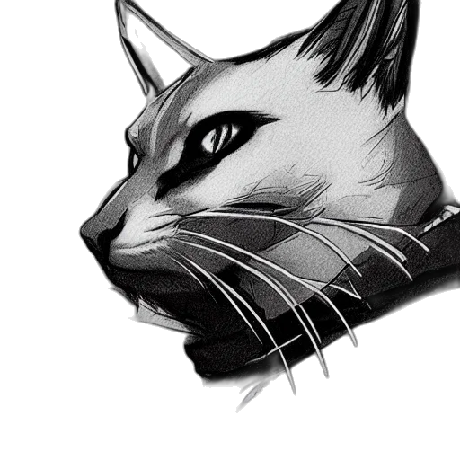 animal, mask, creature, face, concept art, photorealistic, fantasy art, pencil sketch transparent PNG cut-out