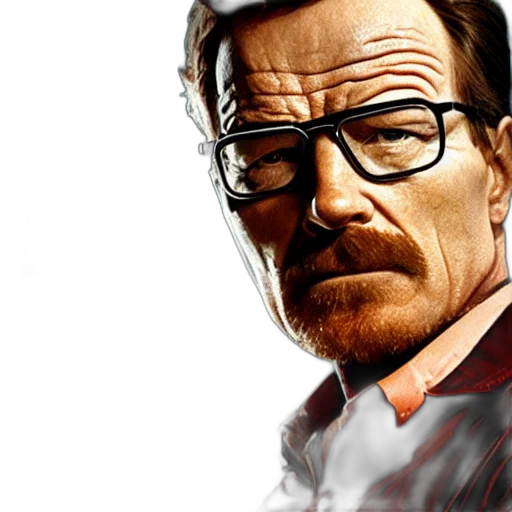 face, staff, comic book art, photorealistic, cartoon, concept art, bryan, cranston transparent PNG cut-out