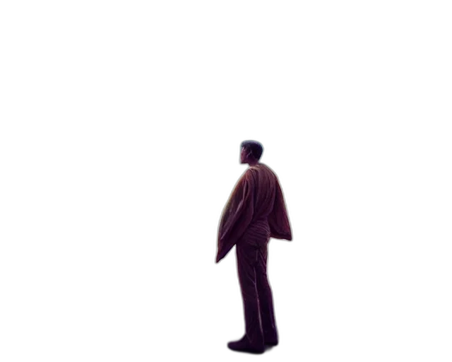 jacket, staff, robot, face transparent PNG cut-out