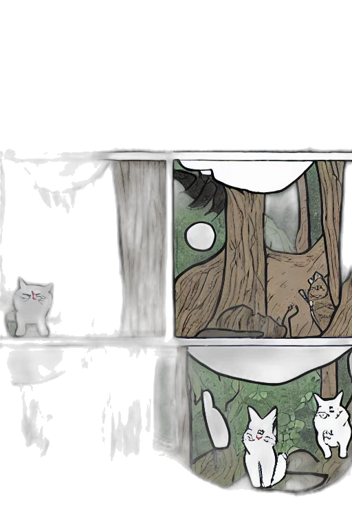 concept art, comic book art, 3d render, fantasy art, forest, fog, underwater, rain transparent PNG cut-out