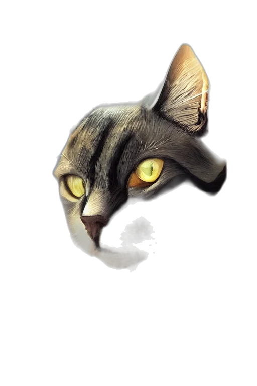 animal, creature, face, mask, watercolor, photorealistic, concept art, oil painting transparent PNG cut-out