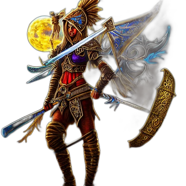 staff, sword, weapon, mask, fantasy art, concept art, pixel art, comic book art transparent PNG cut-out