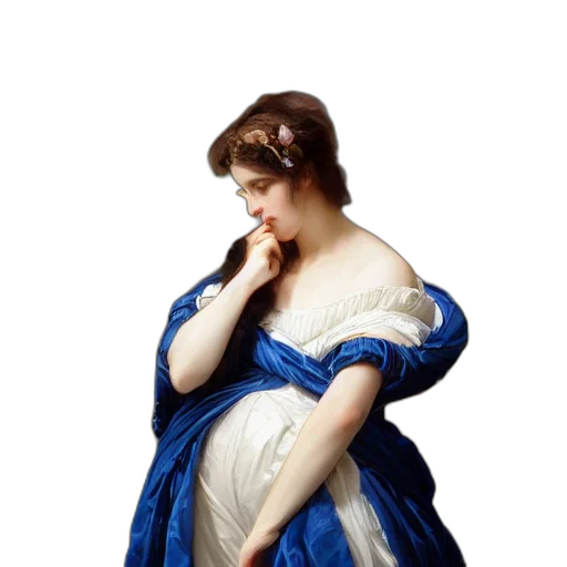 dress, jewelry, oil painting, photorealistic transparent PNG cut-out
