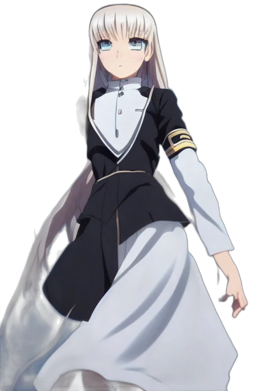dress, staff, jacket, crown, anime, concept art, pixel art, cartoon transparent PNG cut-out