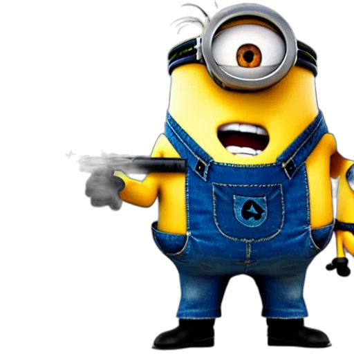 weapon, animal, staff, robot, 3d render, concept art, minions, sighted transparent PNG cut-out
