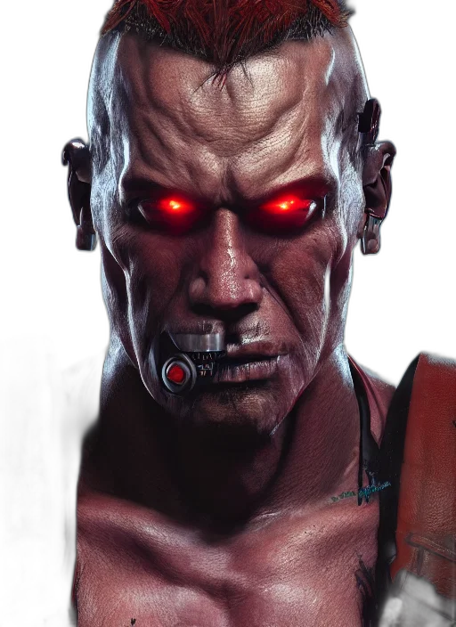 face, mask, concept art, cyberpunk transparent PNG cut-out