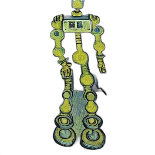 robot, jewelry, staff, weapon transparent PNG cut-out