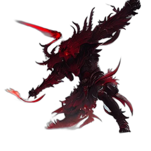dragon, creature, weapon, staff, concept art, fantasy art, pixel art, red transparent PNG cut-out
