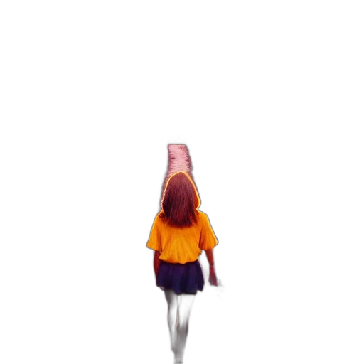 dress, jacket, hair, umbrella, anime, 3d render, pixel art, concept art transparent PNG cut-out