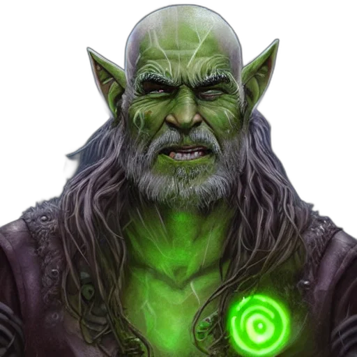 face, staff, fantasy art, concept art, comic book art, photorealistic, green, older transparent PNG cut-out