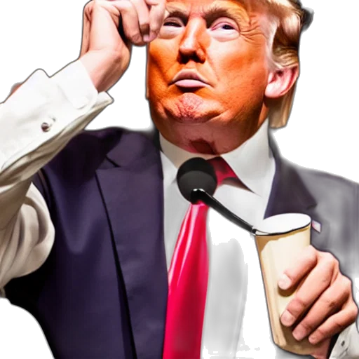 staff, photorealistic, donald, trump transparent PNG cut-out