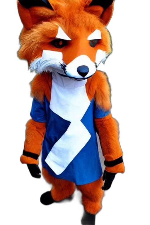 jacket, staff, animal, 3d render, concept art, anthropomorphic, fox, fursuit transparent PNG cut-out
