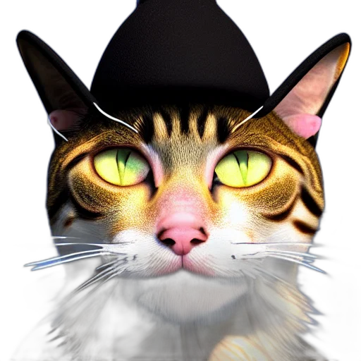 hat, staff, animal, photorealistic transparent PNG cut-out