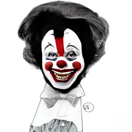 face, mask, cartoon, photorealistic, concept art, comic book art, president, clown transparent PNG cut-out