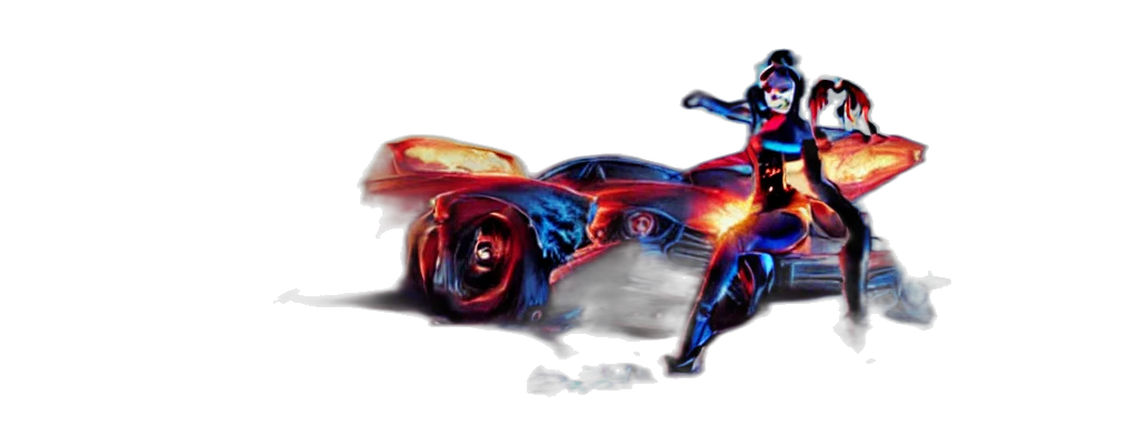 car, concept art, comic book art, cyberpunk transparent PNG cut-out