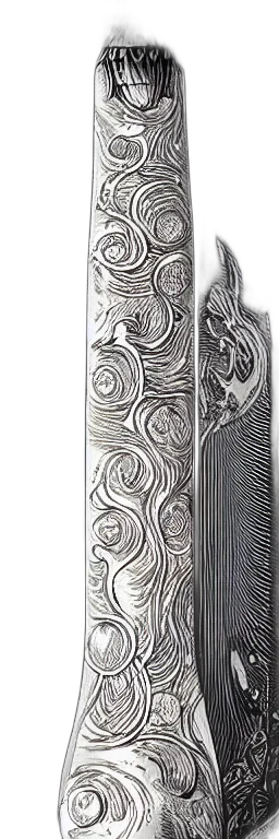 jewelry, sword, crown, hair, pencil sketch, highly, detailed, elden transparent PNG cut-out
