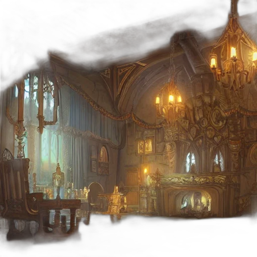 furniture, crown, concept art, fantasy art transparent PNG cut-out