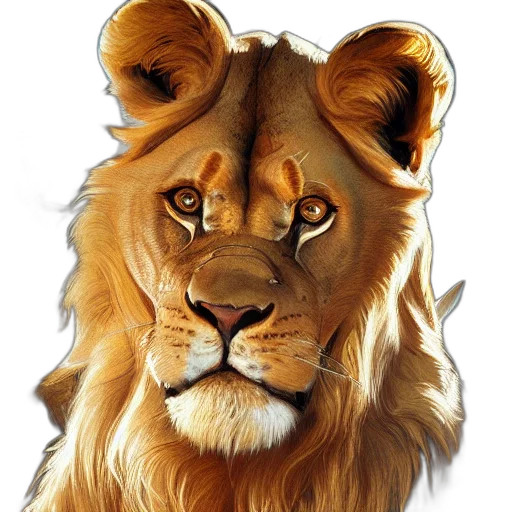 animal, crown, staff, face, photorealistic, fantasy art, oil painting, watercolor transparent PNG cut-out
