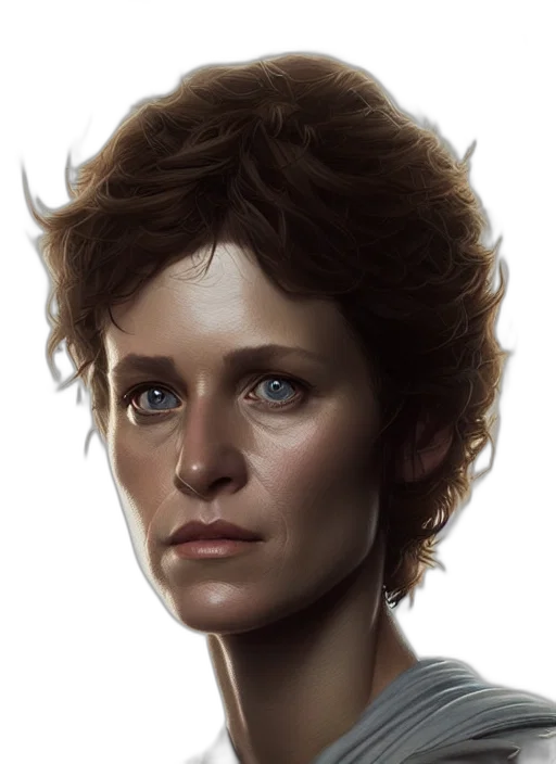 face, photorealistic, concept art, fantasy art, comic book art, portrait, ellen, ripley transparent PNG cut-out
