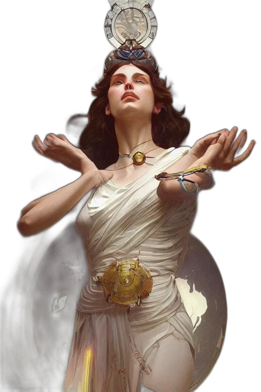jewelry, concept art, fantasy art, photorealistic, comic book art, golden, earth tones, goddess transparent PNG cut-out