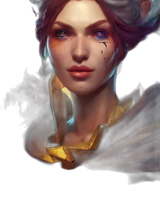 face, crown, staff, jewelry, fantasy art, concept art, photorealistic, oil painting transparent PNG cut-out