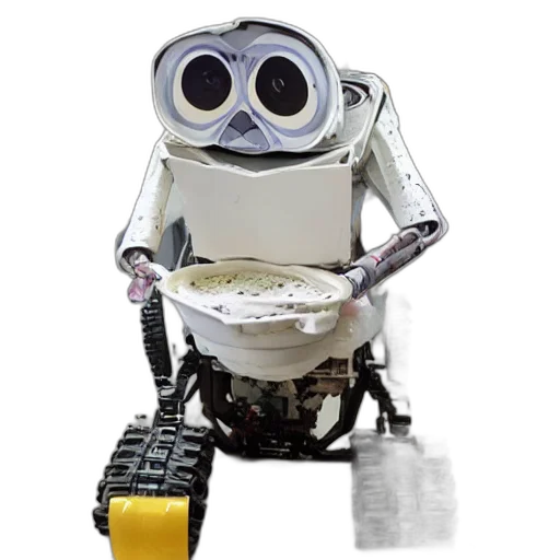 robot, staff, car, 3d render, real, life, wall, covered transparent PNG cut-out
