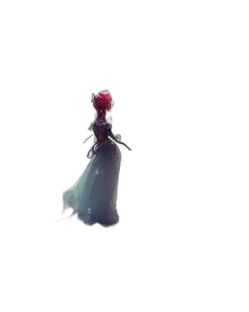 dress, flower, crown, creature transparent PNG cut-out