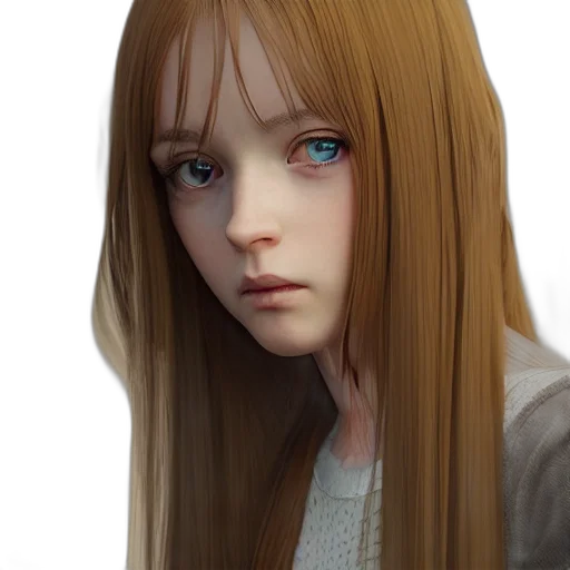 face, hair, robot, creature transparent PNG cut-out