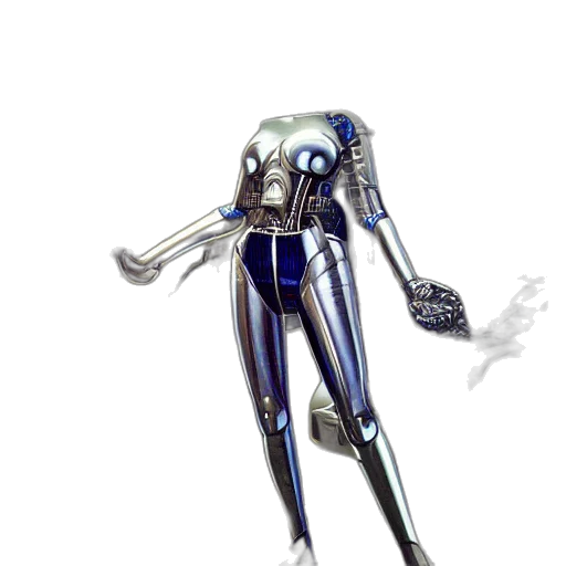 robot, staff, weapon, creature transparent PNG cut-out