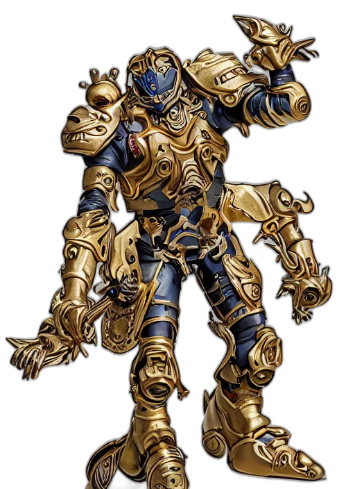 robot, dragon, weapon, staff, concept art, fantasy art, golden, gold transparent PNG cut-out