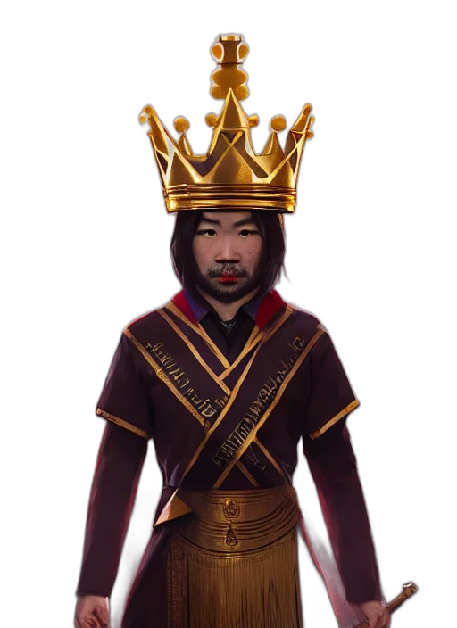 crown, staff, concept art, fantasy art, cartoon, photorealistic, hikaru, nakamura transparent PNG cut-out