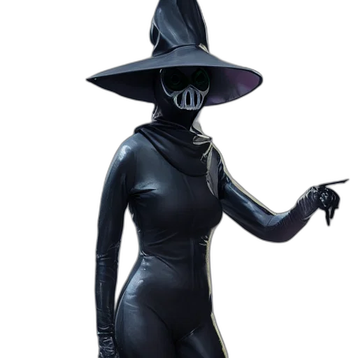hat, mask, staff, dress transparent PNG cut-out