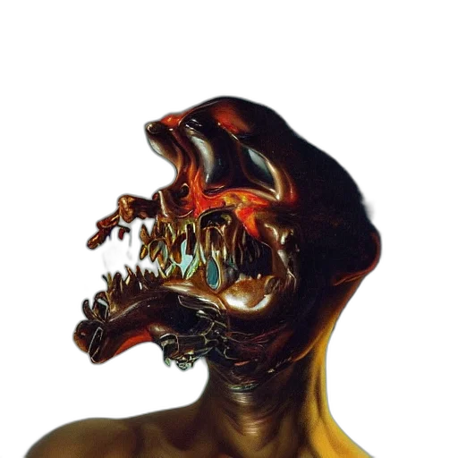 mask, face, creature, crown, concept art, 3d render, photorealistic, fantasy art transparent PNG cut-out