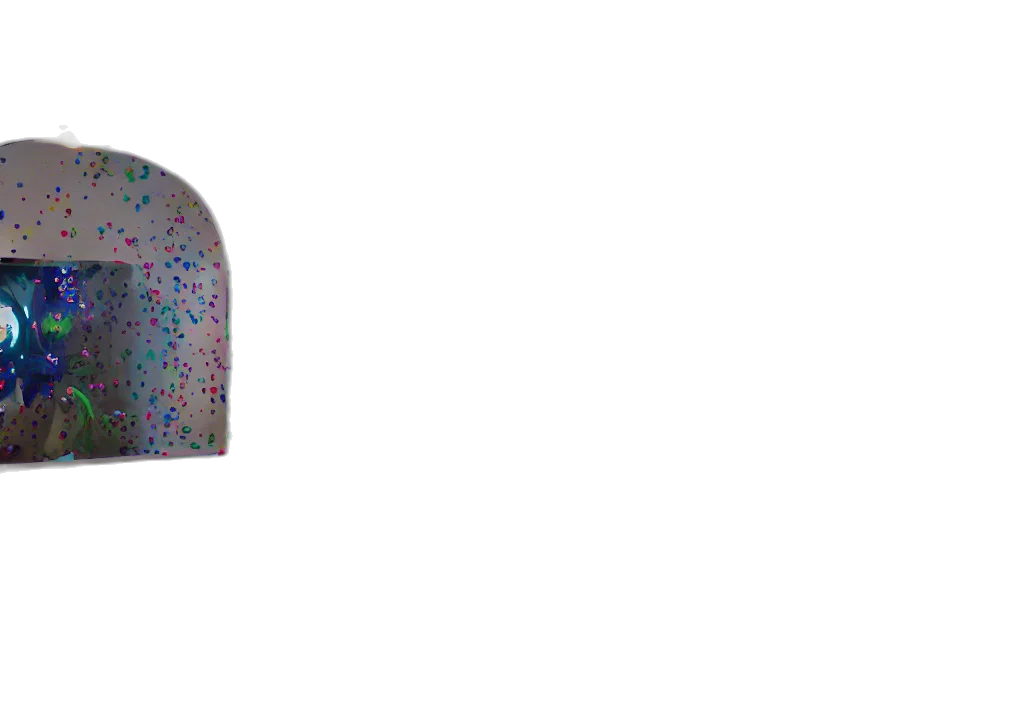 hat, dress, crown, jacket, 3d render, vaporwave, pixel art, outer space transparent PNG cut-out