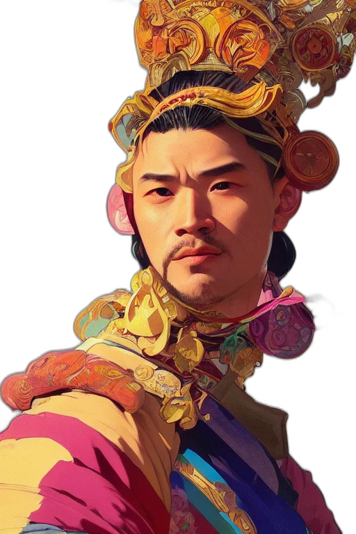 face, staff, crown, dragon transparent PNG cut-out