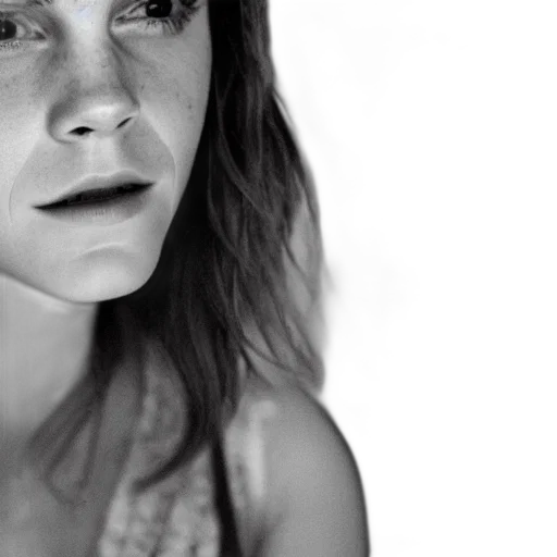 face, dress, jewelry, photorealistic, emma, watson, chrome, reflect transparent PNG cut-out
