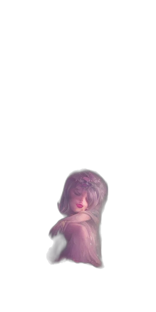 hair, dress, face, creature transparent PNG cut-out