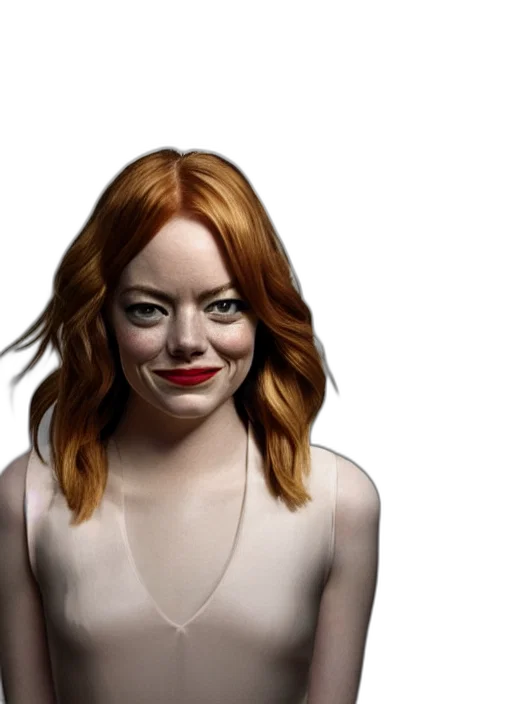 face, hair, dress, photorealistic transparent PNG cut-out