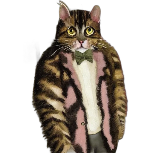 jacket, animal, creature, dress, concept art, photorealistic, cartoon, vaporwave transparent PNG cut-out