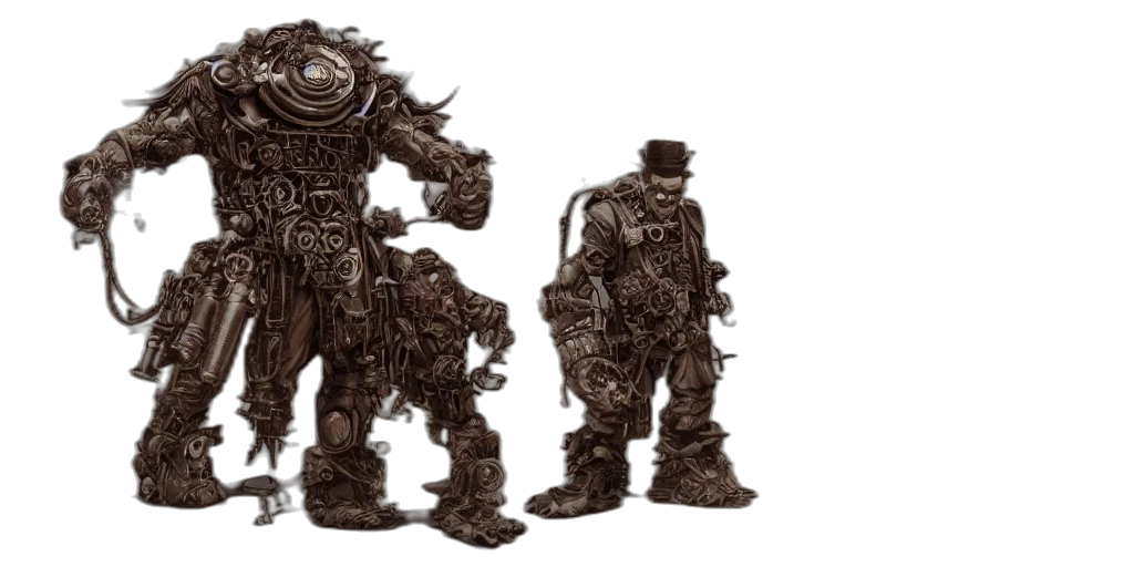 robot, concept art, 3d render, fantasy art transparent PNG cut-out