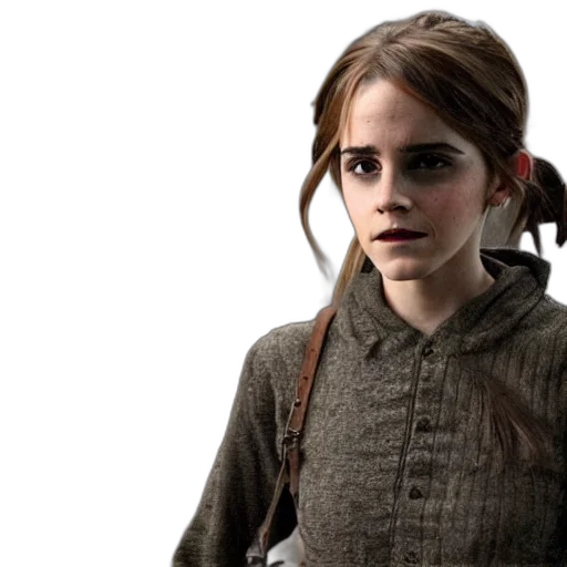 concept art, photorealistic, fantasy art, emma, watson, prisoner transparent PNG cut-out