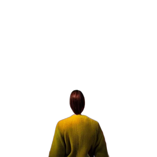 jacket, staff, robot, hair transparent PNG cut-out