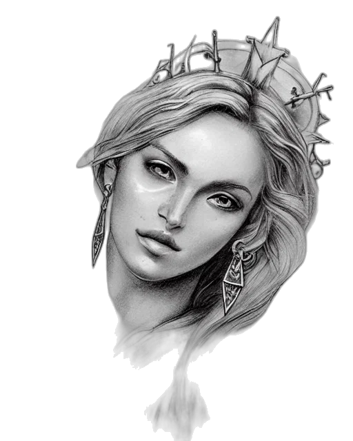 crown, jewelry, face, photorealistic transparent PNG cut-out