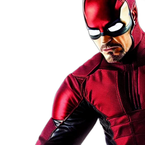 comic book art, robert, downey, daredevil transparent PNG cut-out