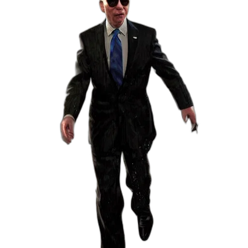 jacket, staff, creature, robot transparent PNG cut-out