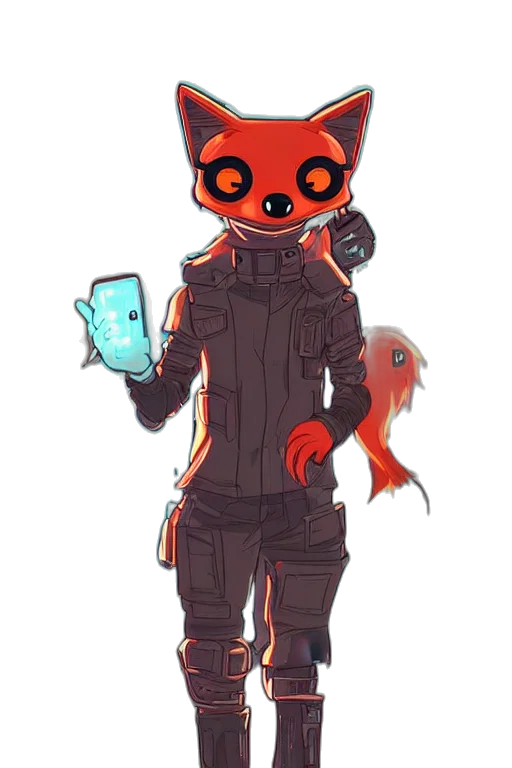 creature, jacket, staff, robot transparent PNG cut-out