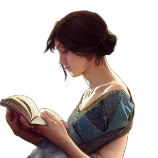 dress, face, staff, fantasy art transparent PNG cut-out