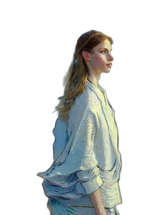 jacket, dress, staff, face transparent PNG cut-out
